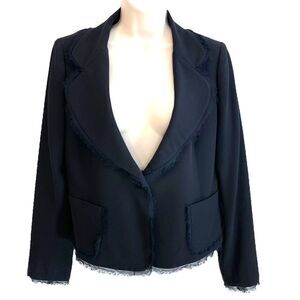 Holt Renfrew 100% Wool Black Blazer
